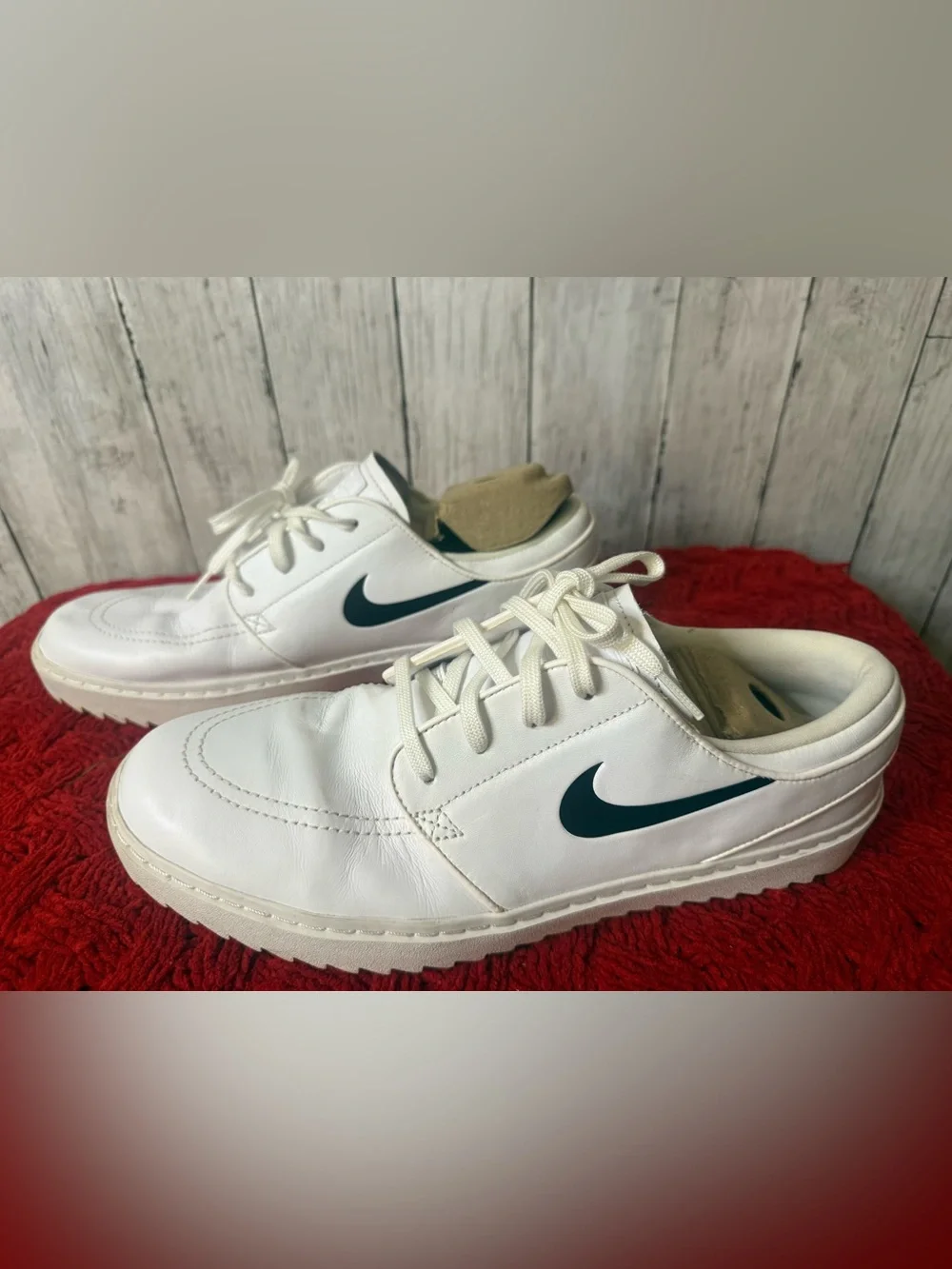 Men’s Nike SB Janoski G White Black Spikeless Golf Shoes AT4967-100 Size 12.5